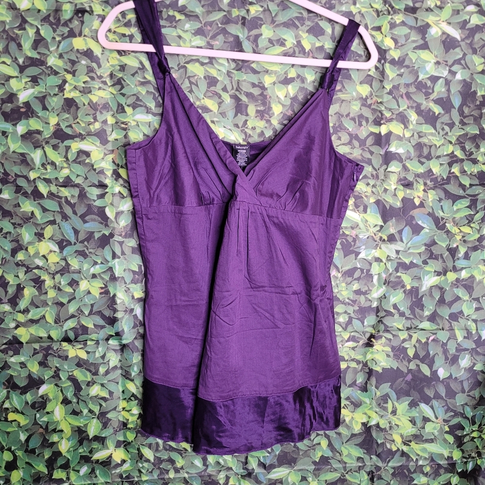 Babystyle Maternity Top Blouse Purple Shirt